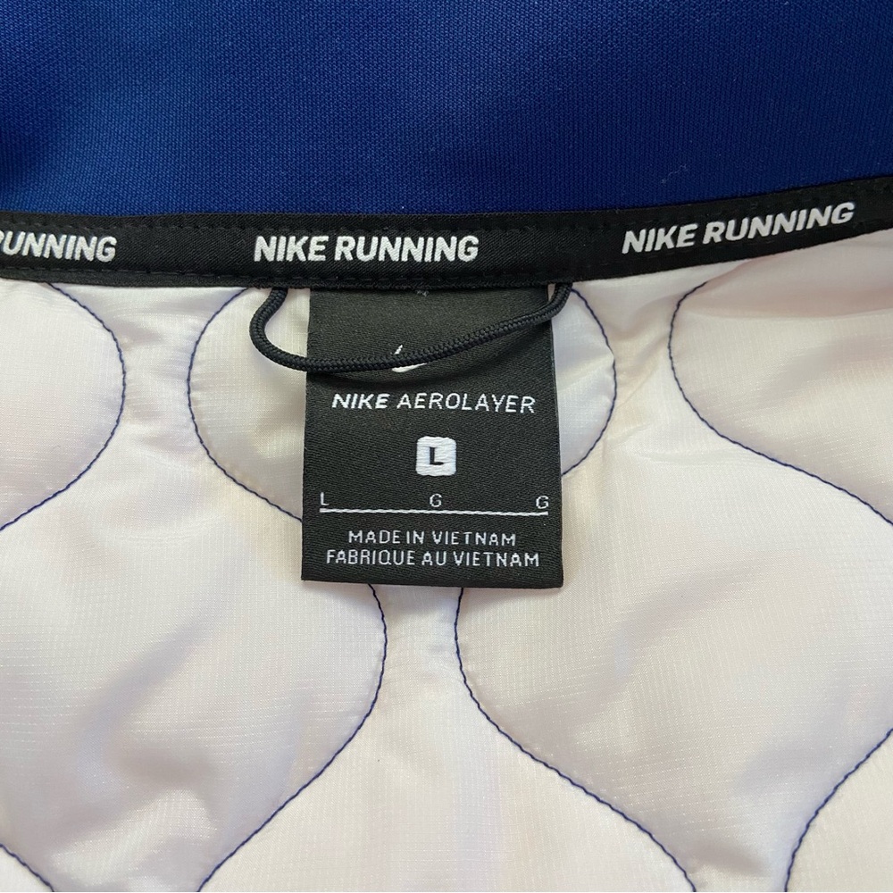 NWT Women’s Nike Aerolayer Quilted‎ Running Vest Pink Grey Navy Size Large - Picture 12 of 16